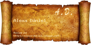 Alexa Dániel névjegykártya
